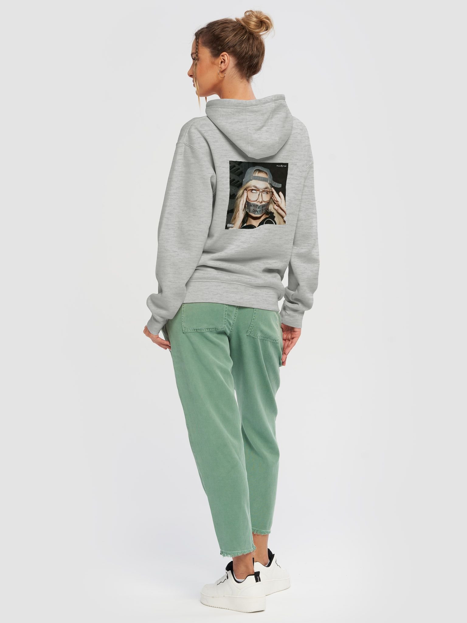 White Girls Can't Rap Gray Hoodie product image (6)