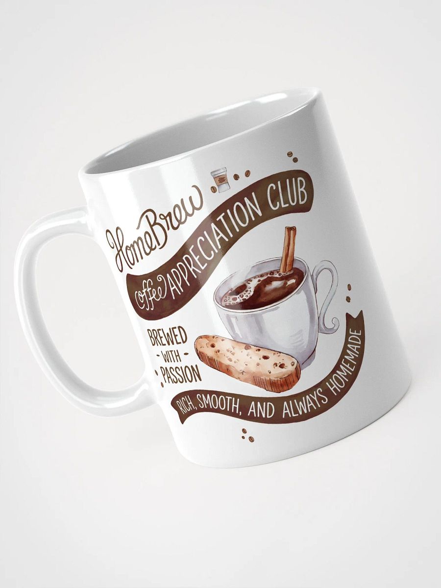 Home Brew Coffee Appreciation Club White Glossy Mug product image (9)