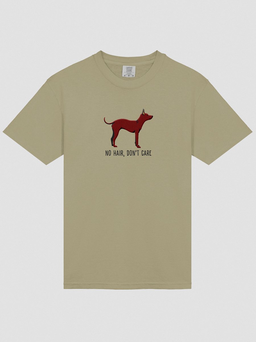 No Hair, Don't Care T-Shirt(Embroidered) of an American Hairless Terrier(Chocolate) product image (13)