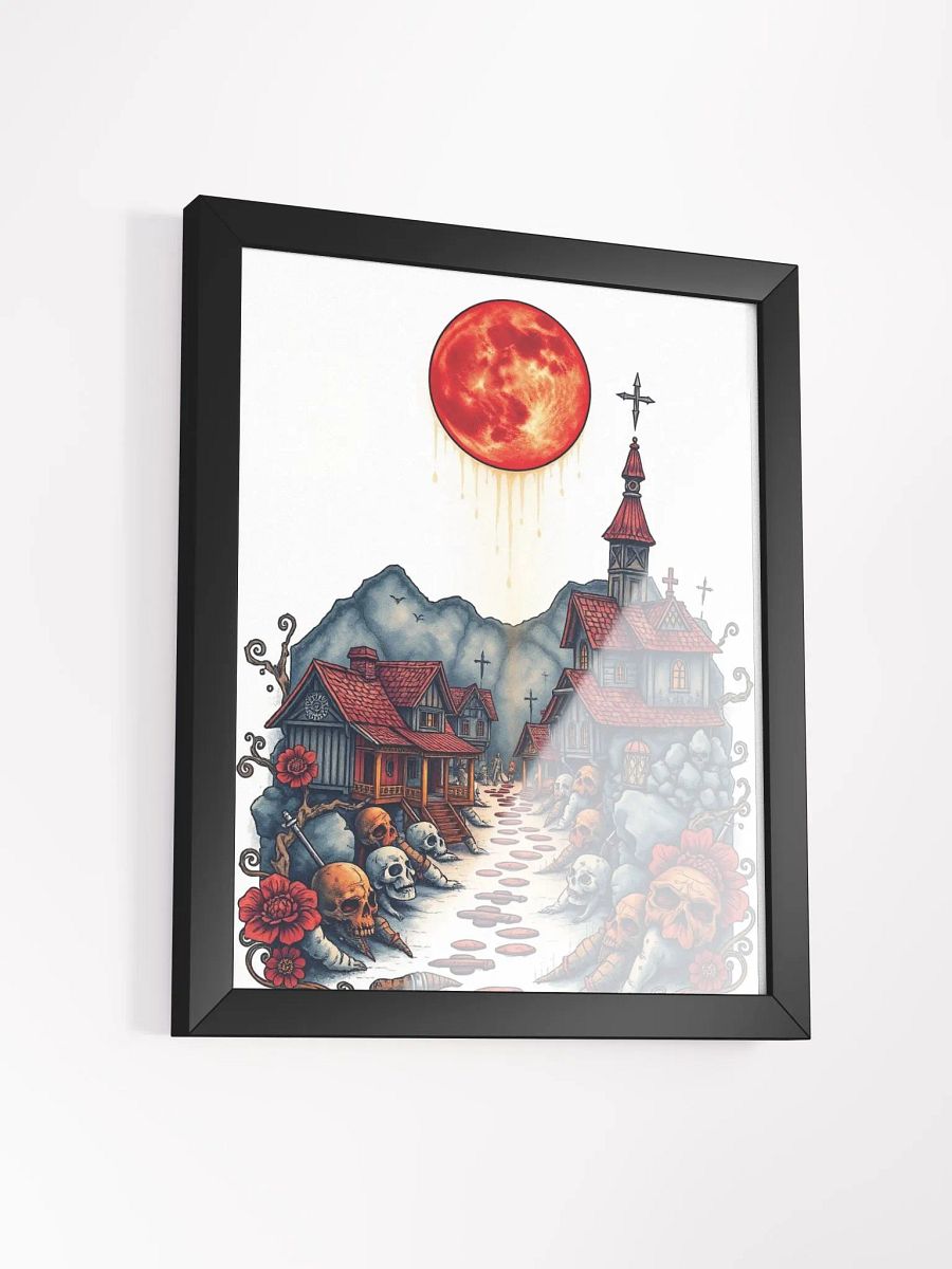 Crimson Moon Village Framed Print product image (16)