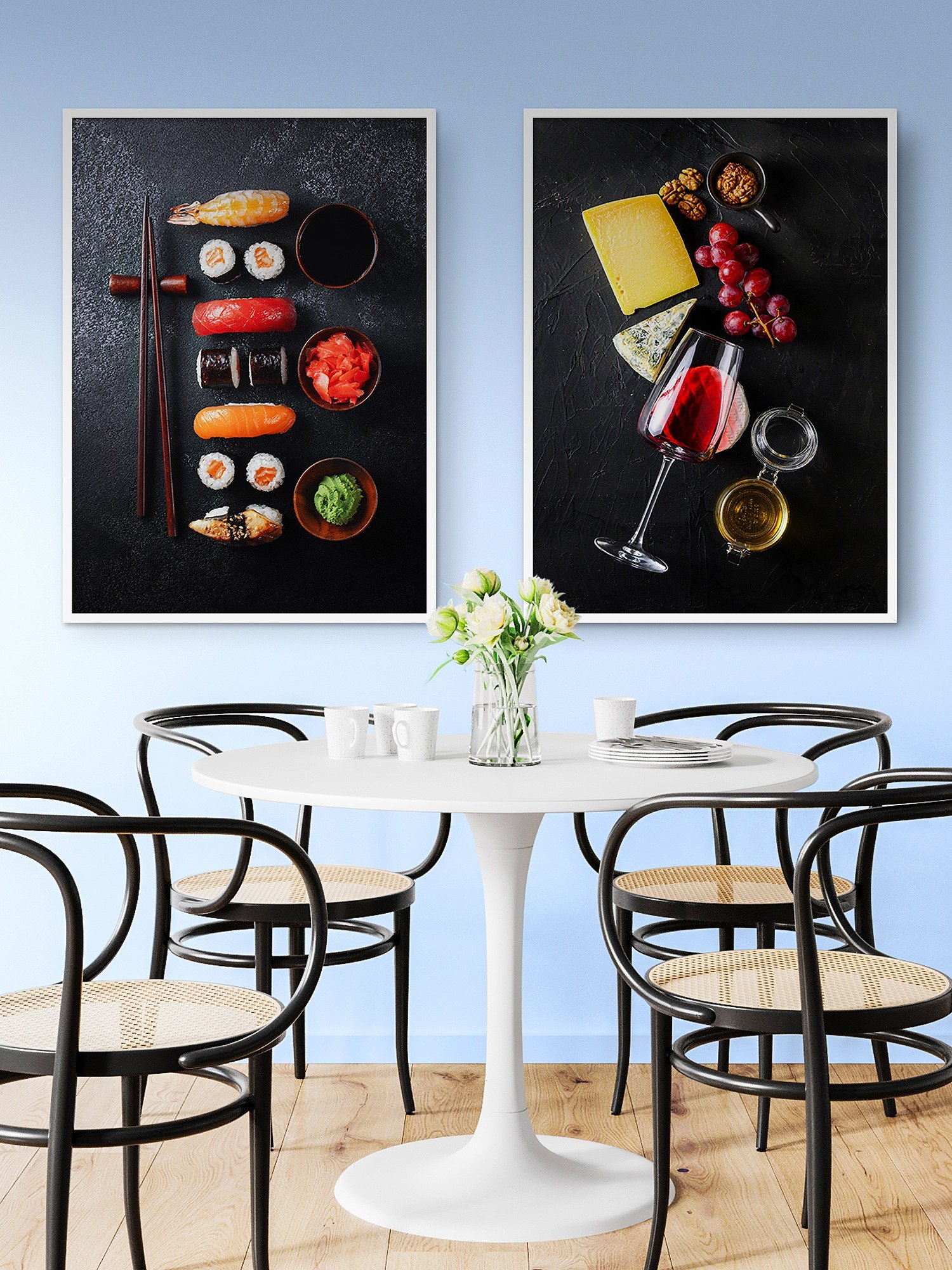 Sushi (Japan, Japanese cuisine) — Food kitchen poster/blackboard, kitchen decor, kitchen wall art, aesthetic poster, minimalist poster product image (2)