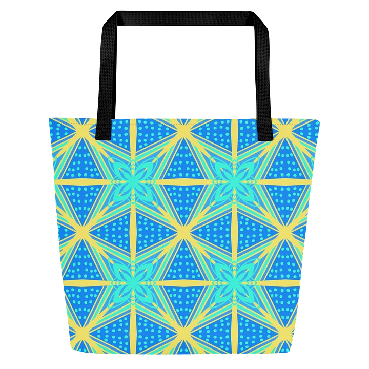 Blue and Yellow Pattern All Over Print Tote product image (1)