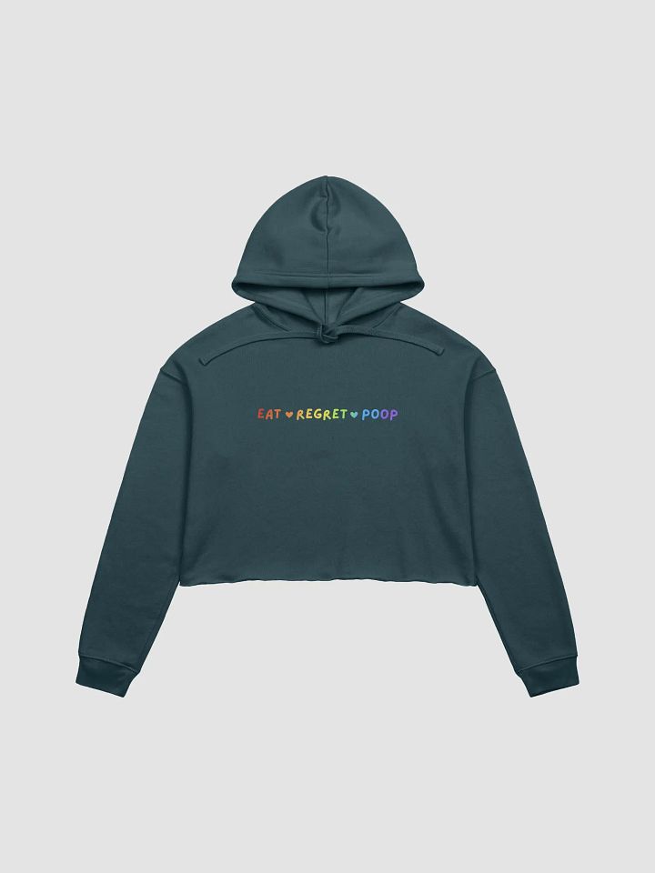 Rainbow Eat ♥ Regret ♥ Poop Crop Hoodie product image (1)