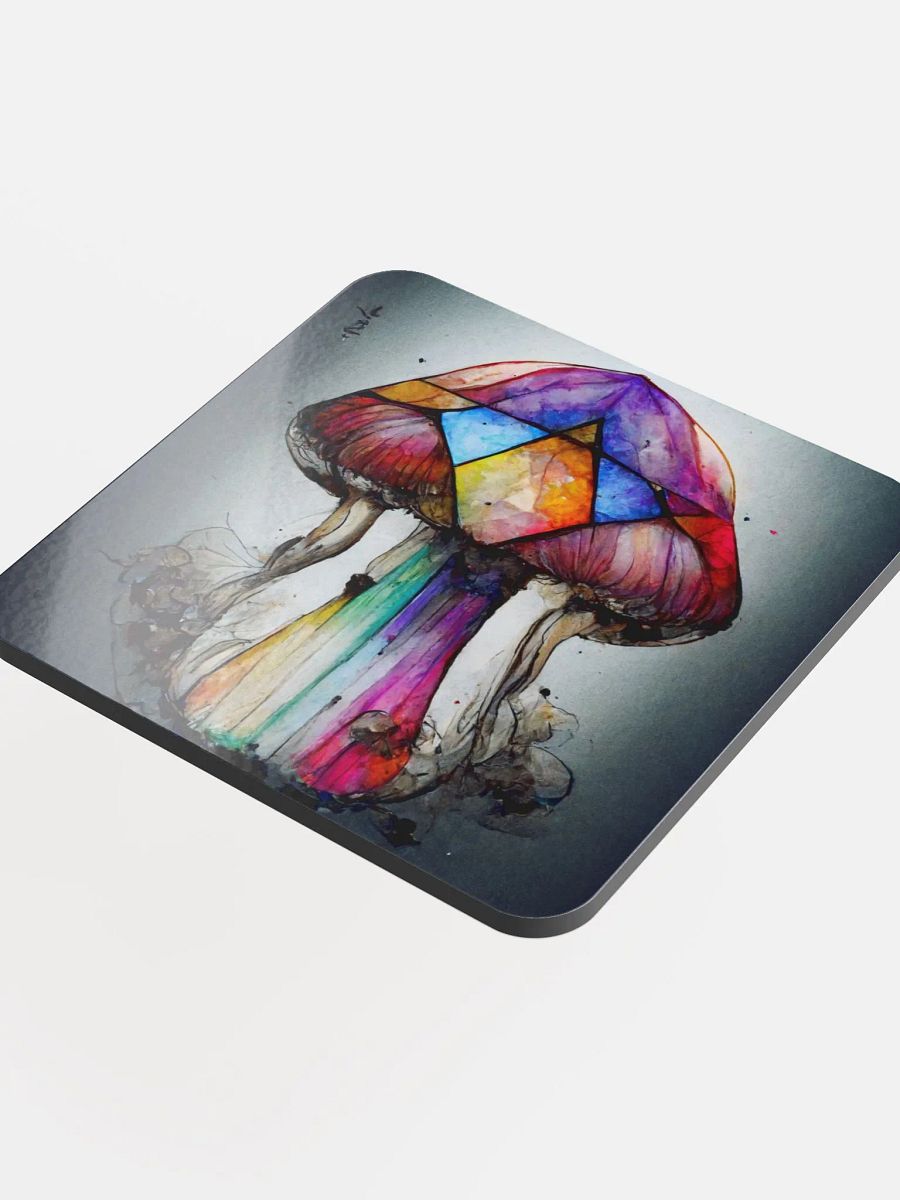 Rainbow Mushroom Glass Coaster product image (4)