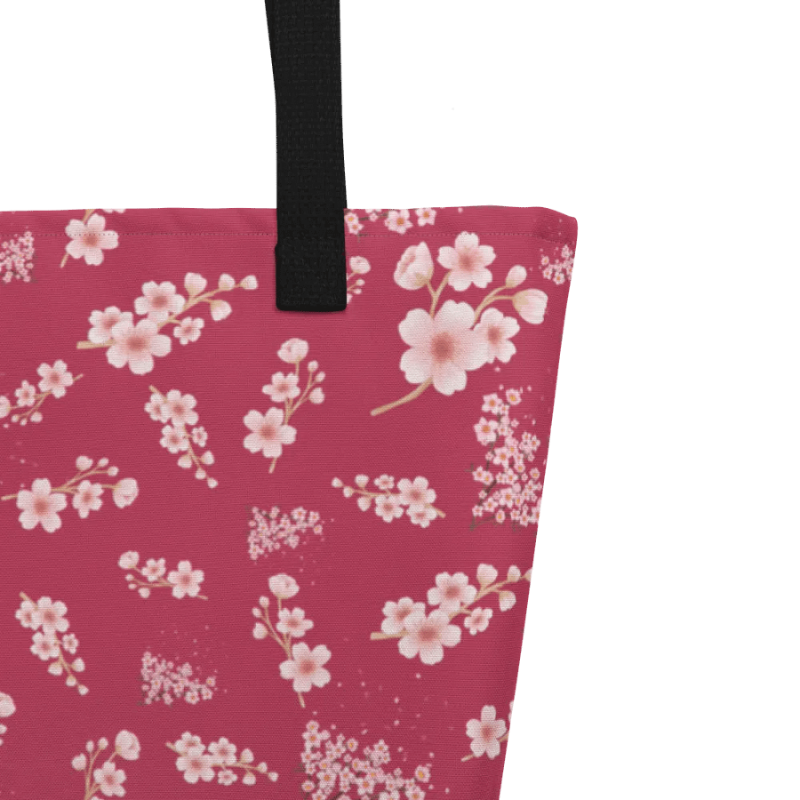 Cherry Blossoms on Magenta Floral Tote Bag product image (8)