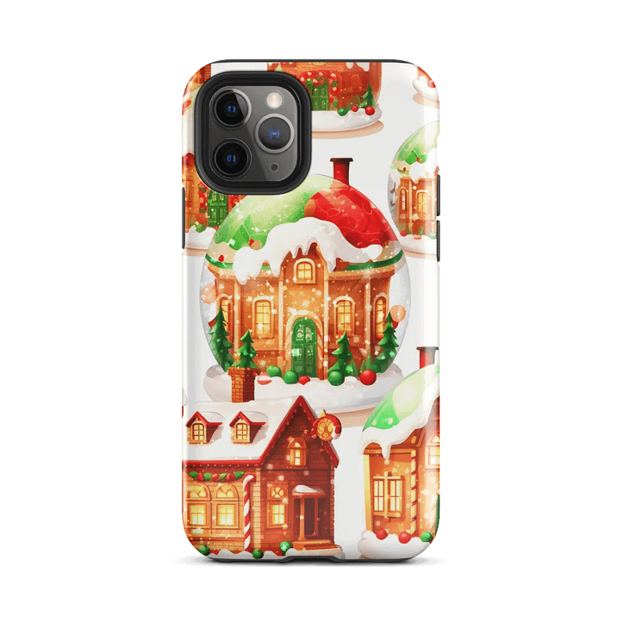 Winter Wonderalnd - Festive Gingerbread Houses iPhone Case product image (25)