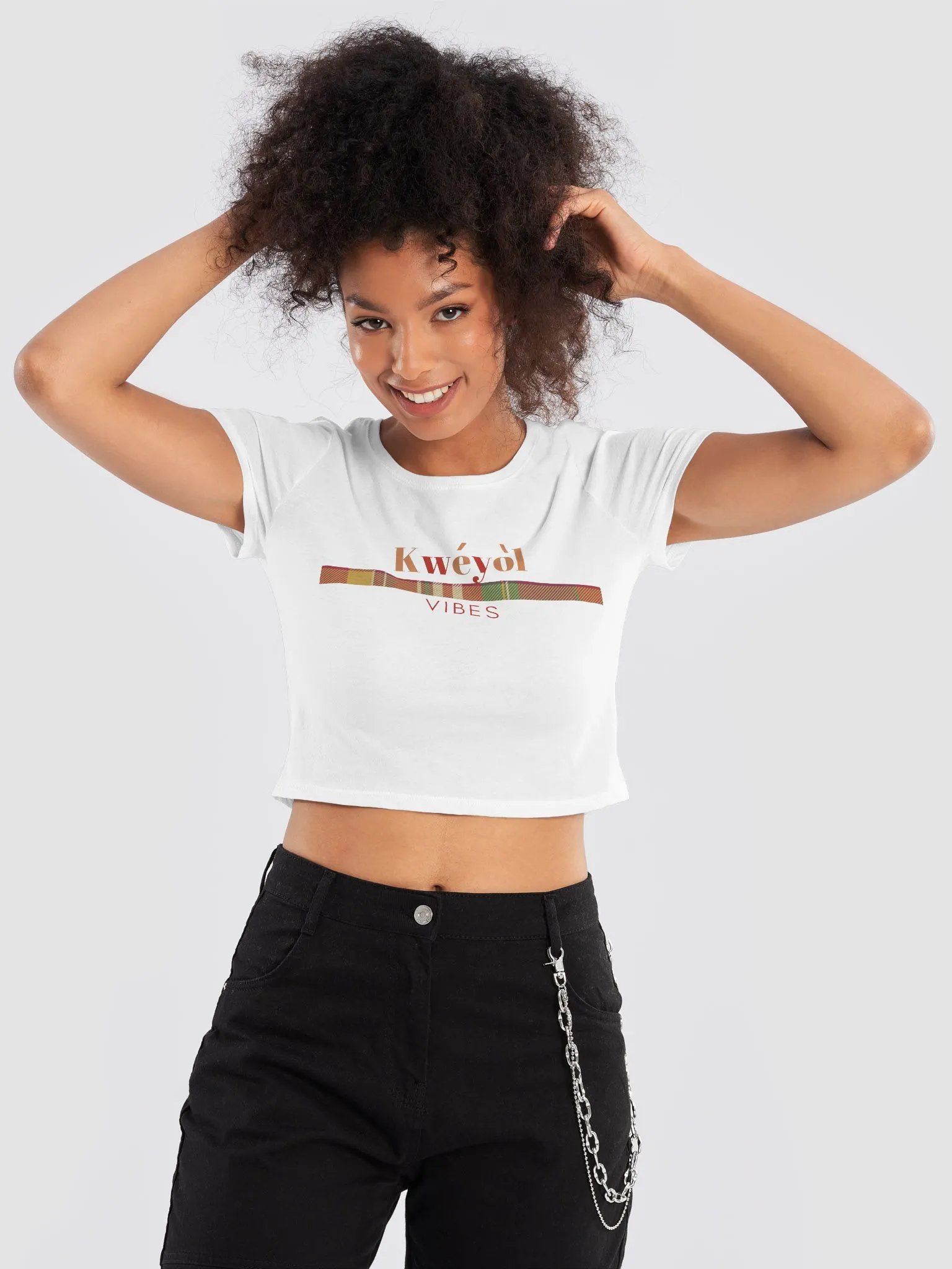 Kwéyòl Vibes Crop Tee product image (13)