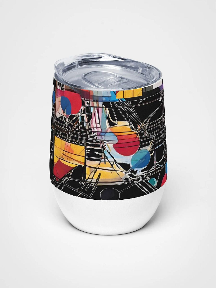 Stylish Kadinsky inspired wine tumbler for art moms dads friends product image (5)