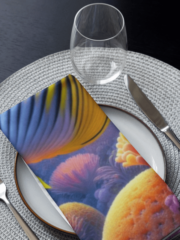 Reef Harmony Cloth Napkin Set | AI Design beautiful underwater life product image (8)