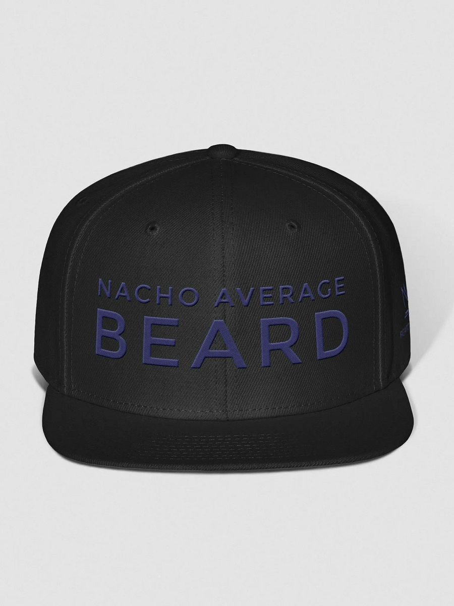 Nacho Average Beard Snapback Cap (Navy Embroidery) product image (1)