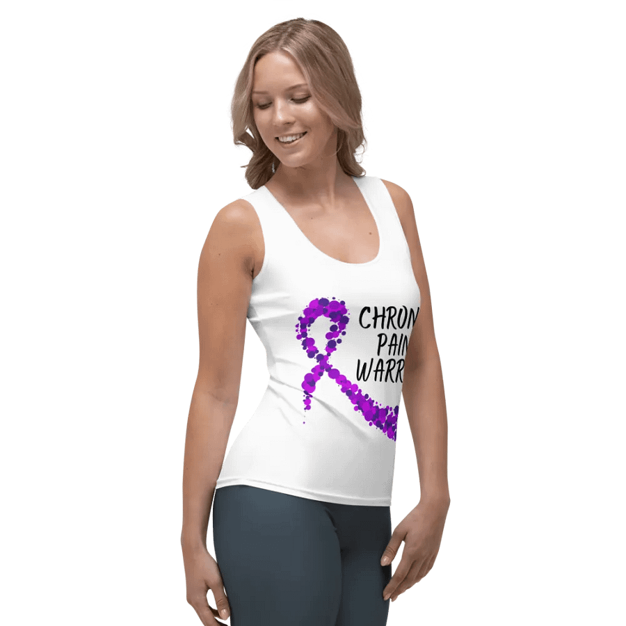 Chronic Pain Warrior Bubble Ribbon Tank Top (Women's) product image (5)