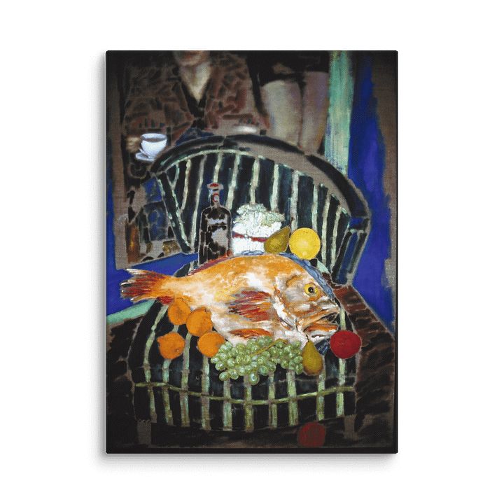 Still Life on Striped Chair (1988) on canvas (40" x 55") product image (2)