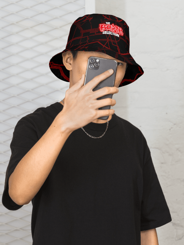 The Brisk Selection Bucket Hat Neon Red Logo product image (1)