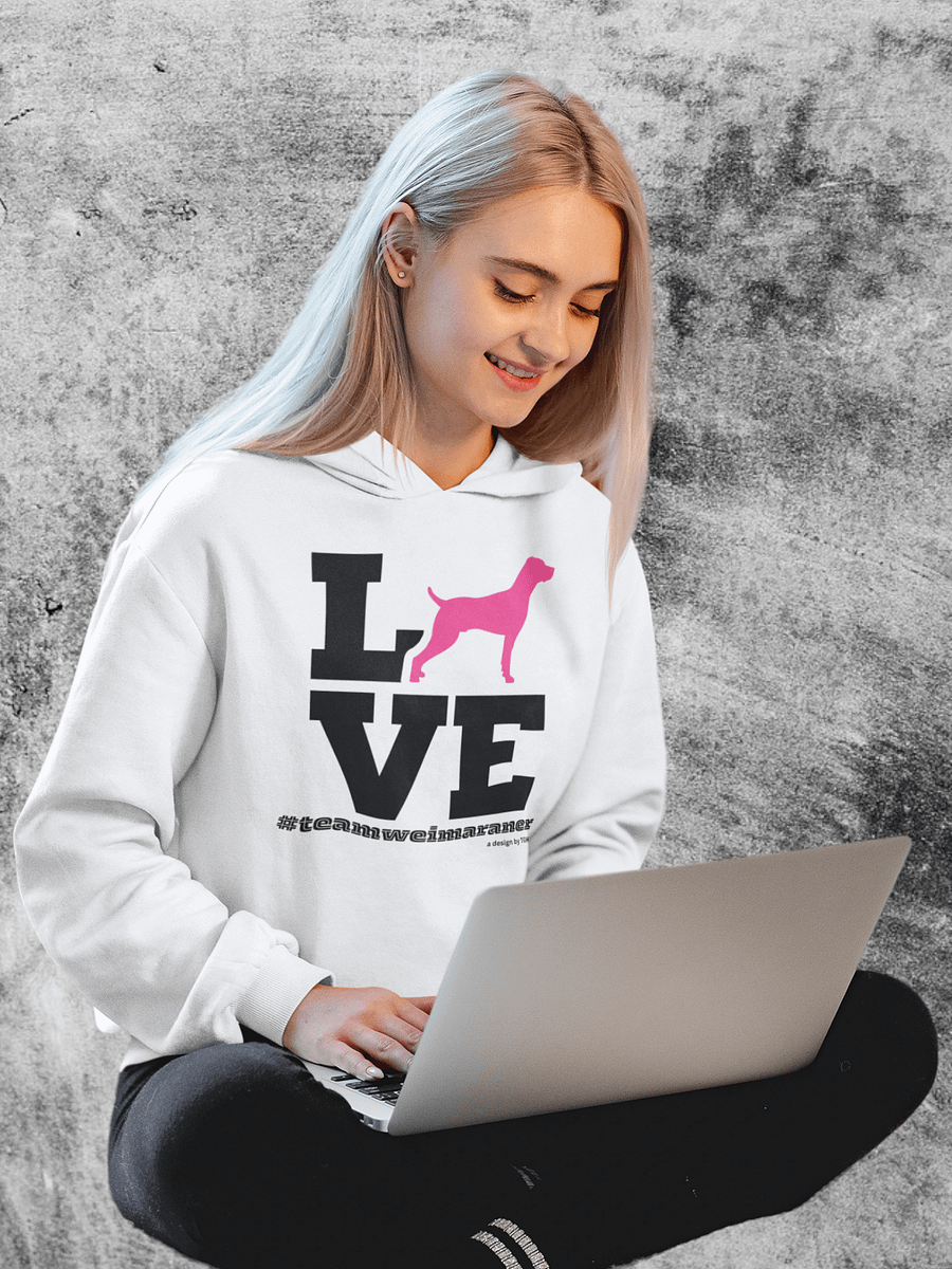 L.O.V.E. Weims (Pink) - Cotton Heritage Unisex Premium Hoodie product image (3)