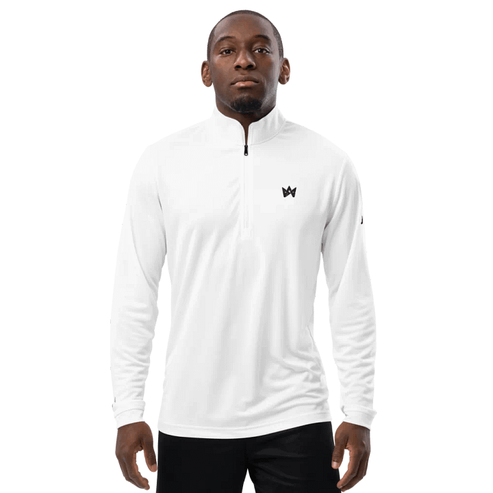 CSG x Adidas Lightweight Quarter-Zip Golf Pullover - (Unisex) White product image (1)