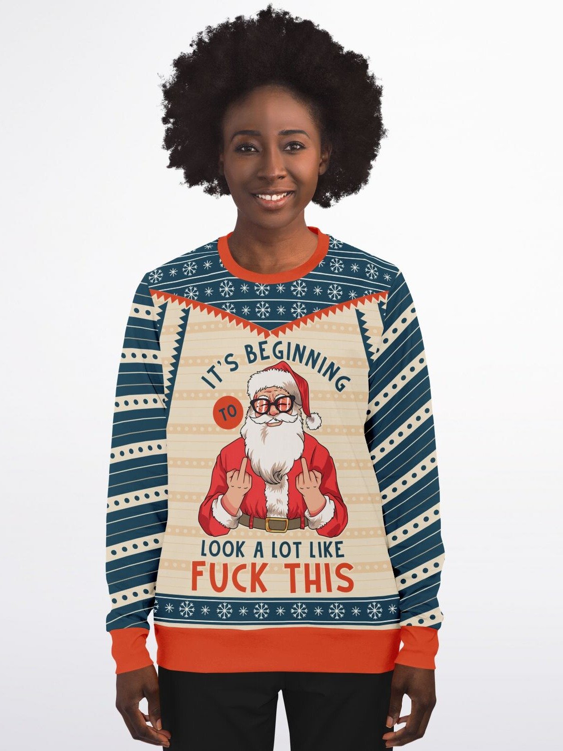Funny Holiday Sweatshirt "It’s Beginning to Look a Lot Like F** This" | Sarcastic Christmas Sweater for Festive Frustration | Humorous Gift for Men & Women product image (7)