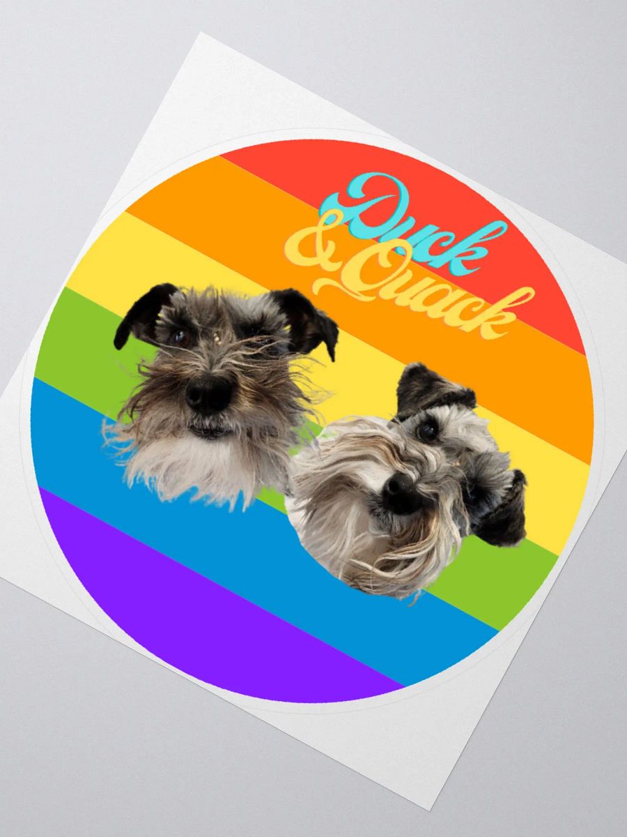 Duck and Quack Rainbow Kiss Cut Sticker product image (2)