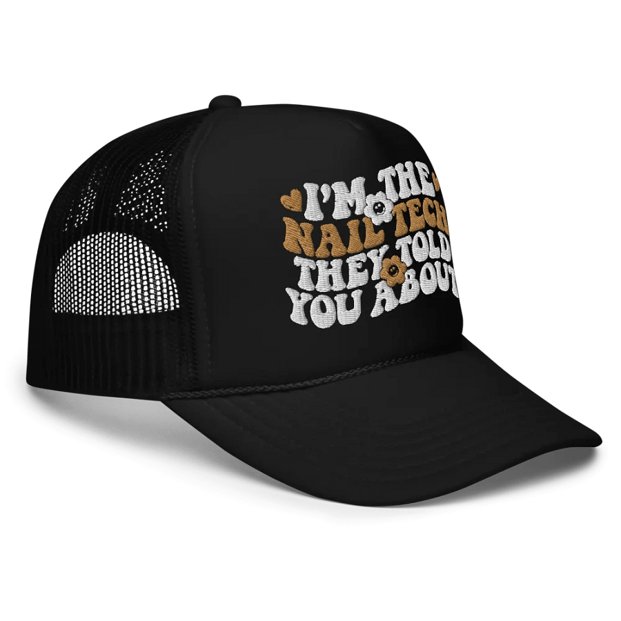 I'm The Nail Tech Foam Trucker Hat - Old Gold product image (3)