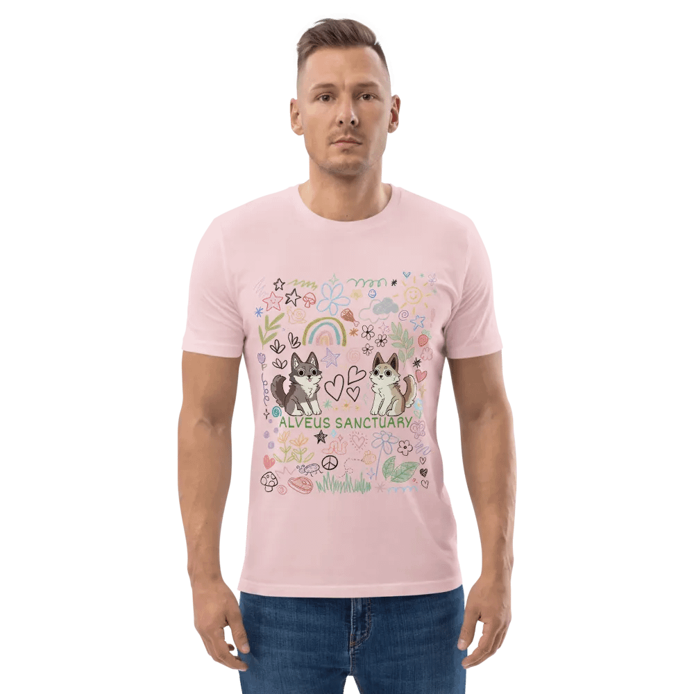 Wolf T-Shirt Doodle (Light Colors) product image (97)