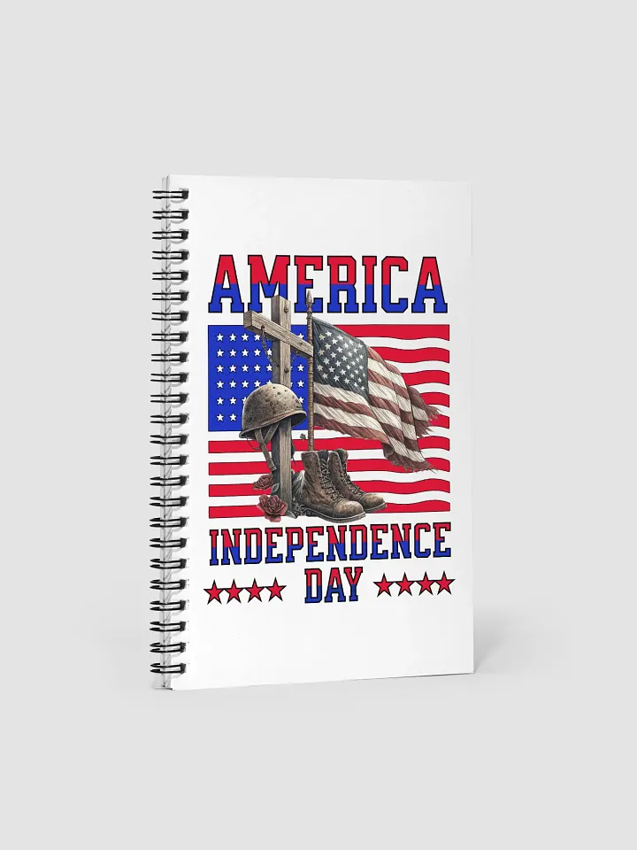 America Independence Day Patriotic Tribute Spiral Notebook product image (2)