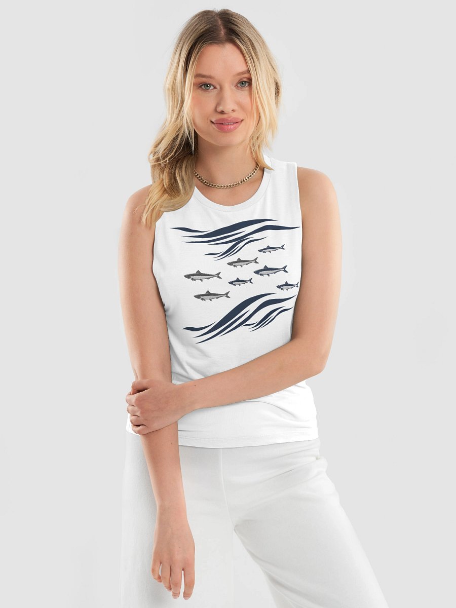 Sardines In Waves Soft Lightweight Women's Tank Top product image (3)