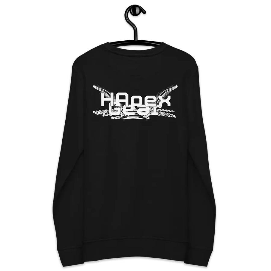 Unisex Organic Sweatshirt - White HApex Gear Black Logo product image (7)