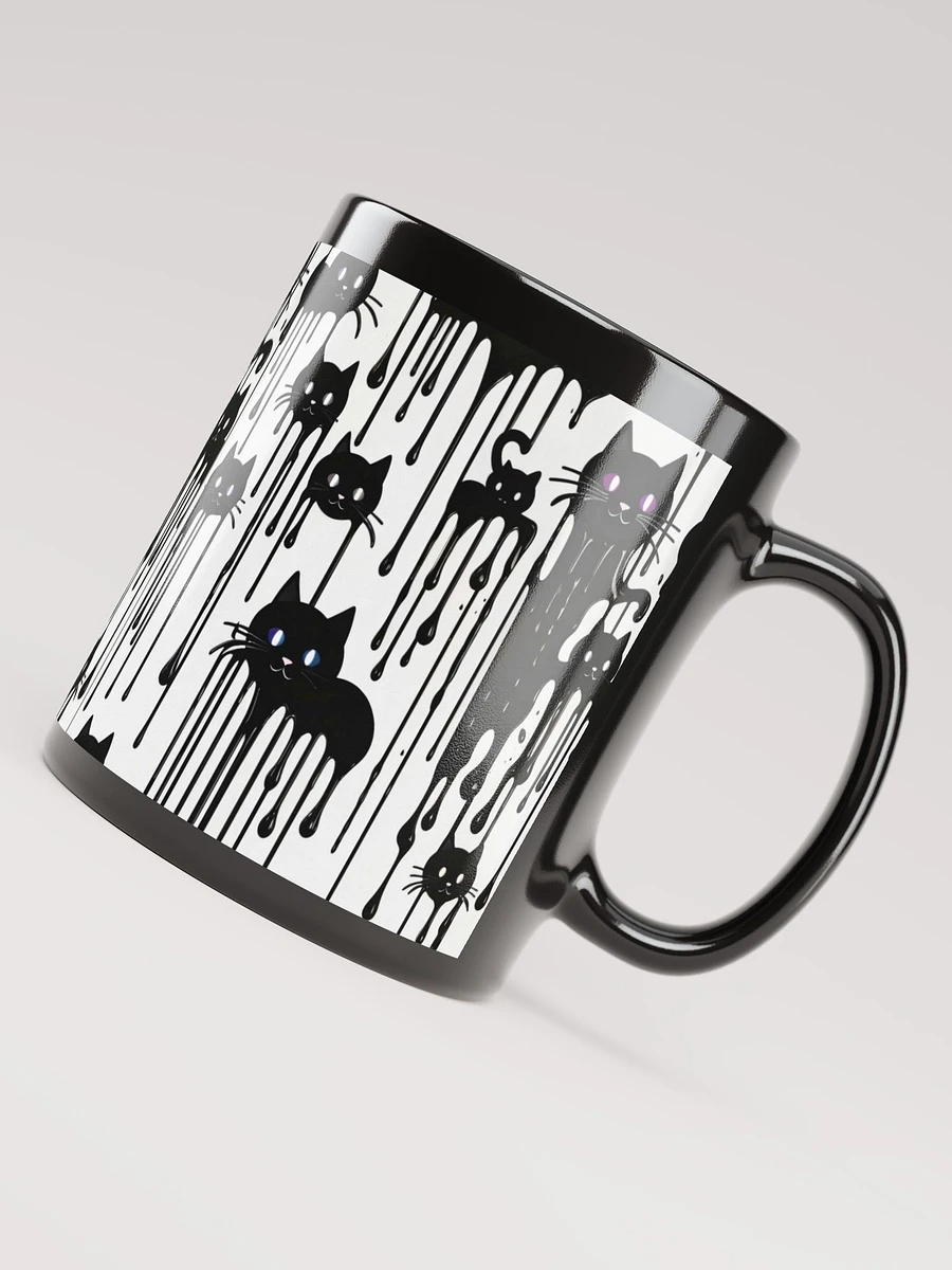 Whisker Wonderland (black cat drip aRt) Black product image (5)