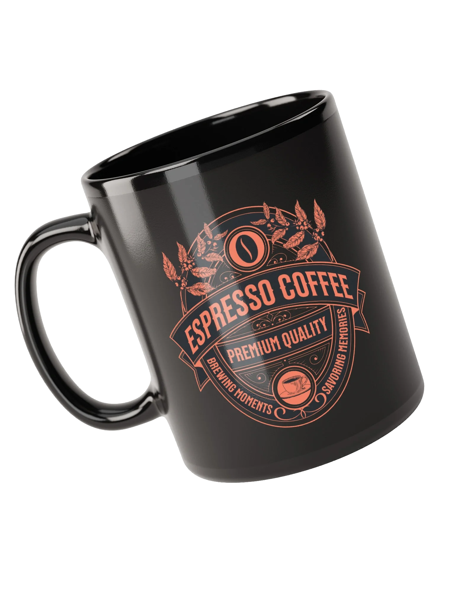Stylish Espresso Black Glossy Mug for Coffee Lovers product image (5)