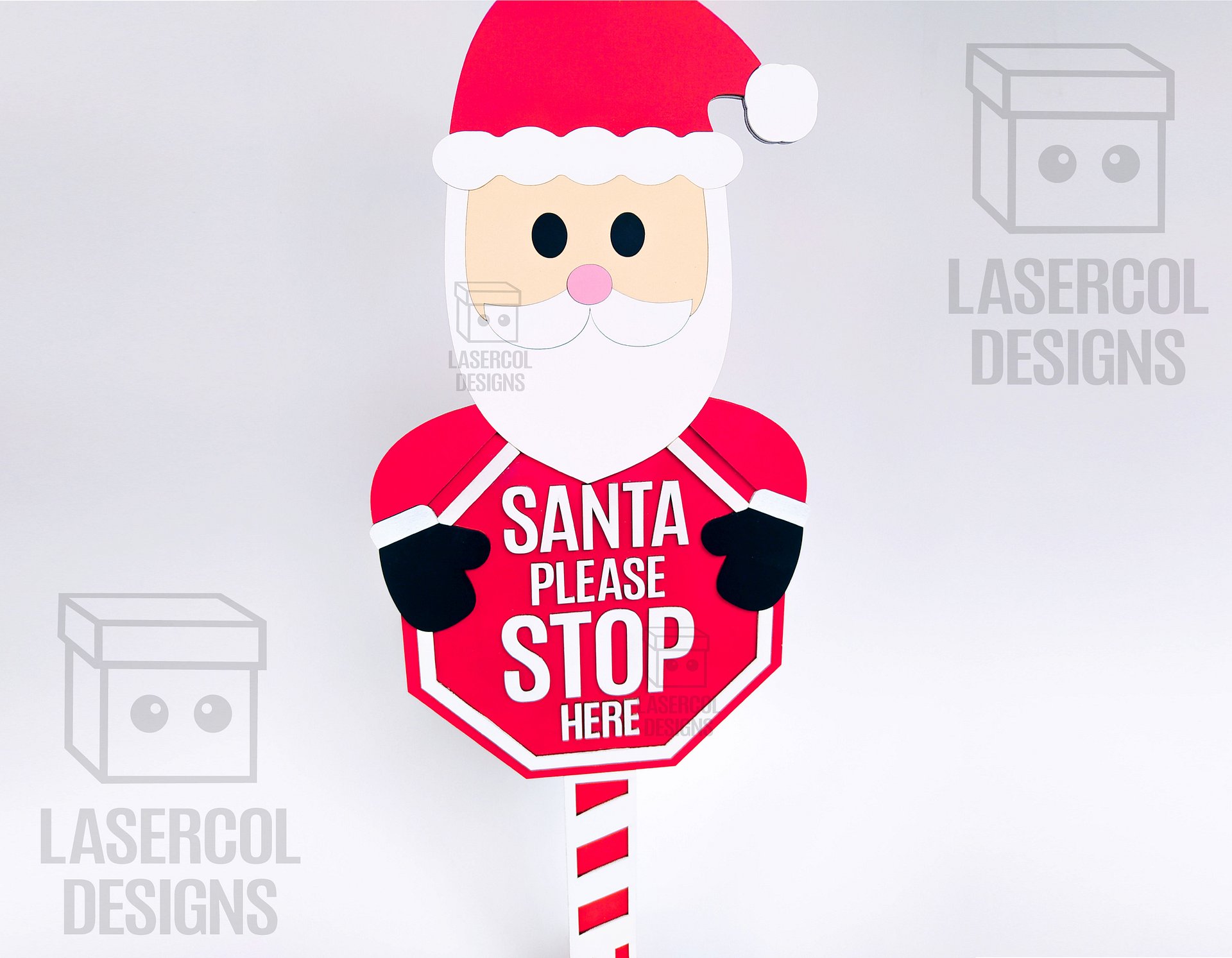 Santa Please Stop Here Sign (Santa) - Laser Cut Files product image (4)