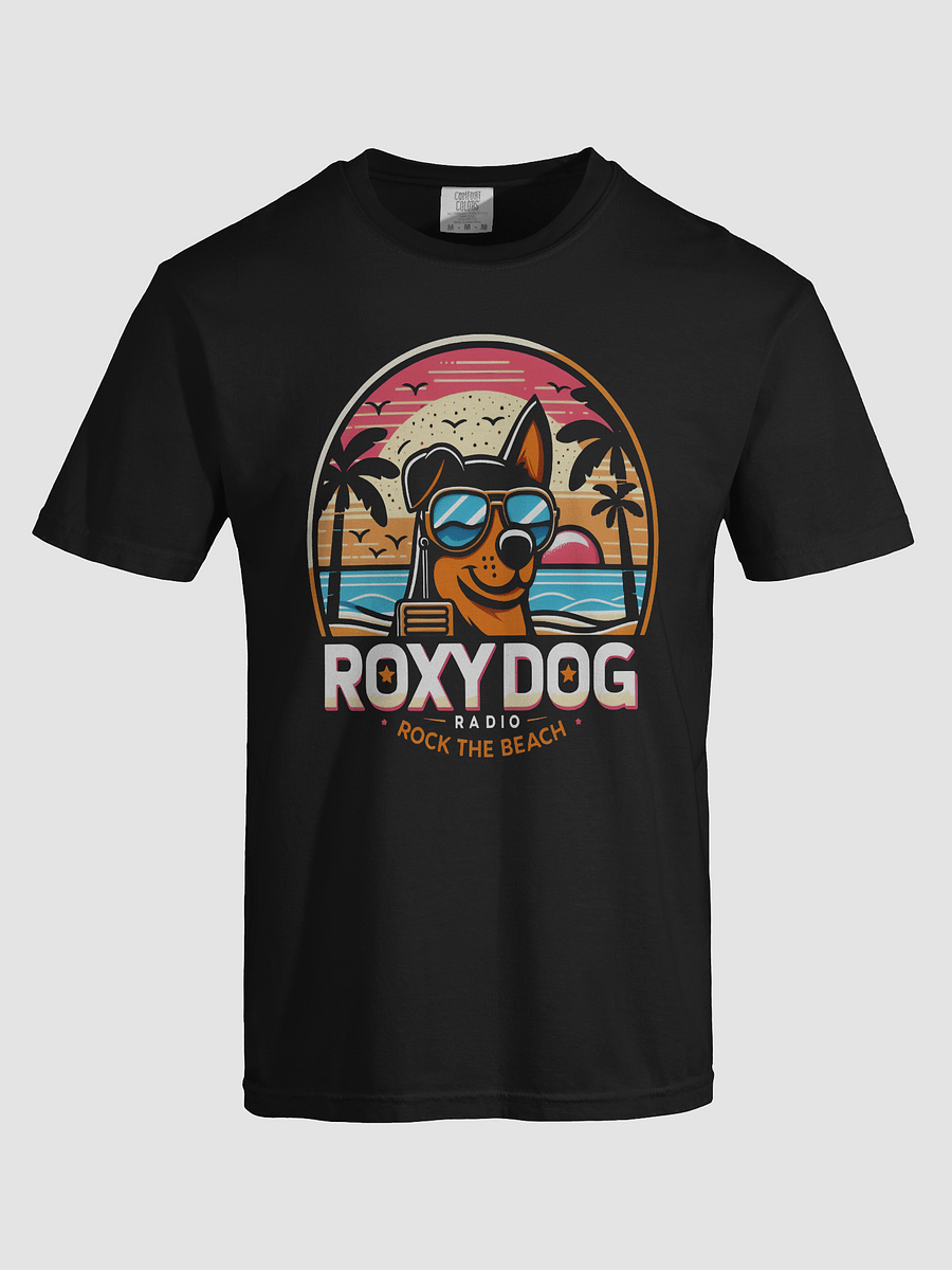 Roxy Dog Radio Rock The Beach Dog With Shades T-Shirt product image (40)