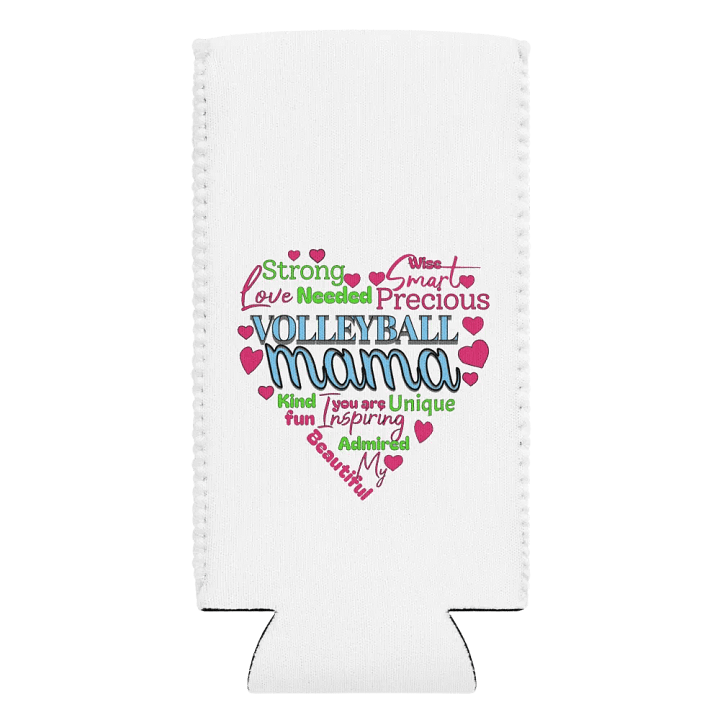 Heart Volleyball Mama Words Can Cooler product image (2)