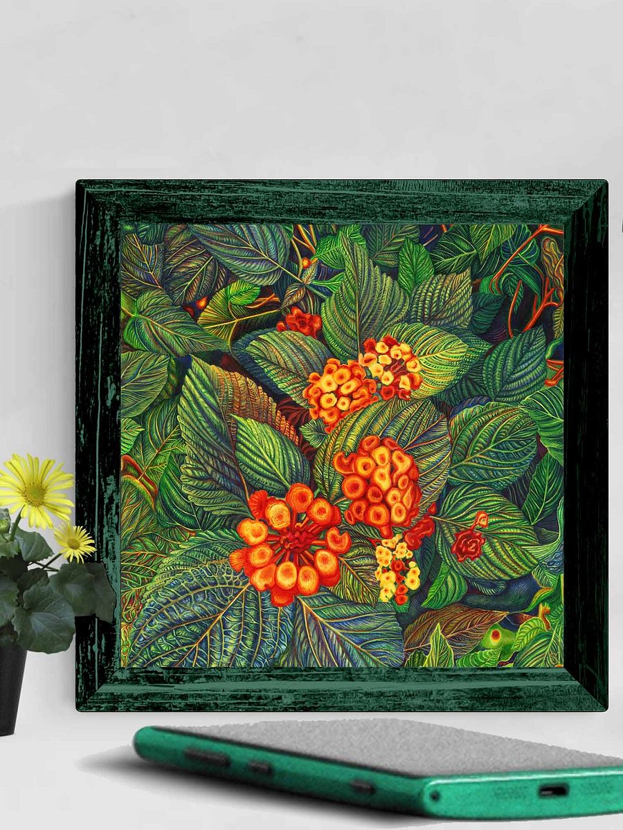 Floral Tapestry Canvas - Bright Orange Flowers product image (3)