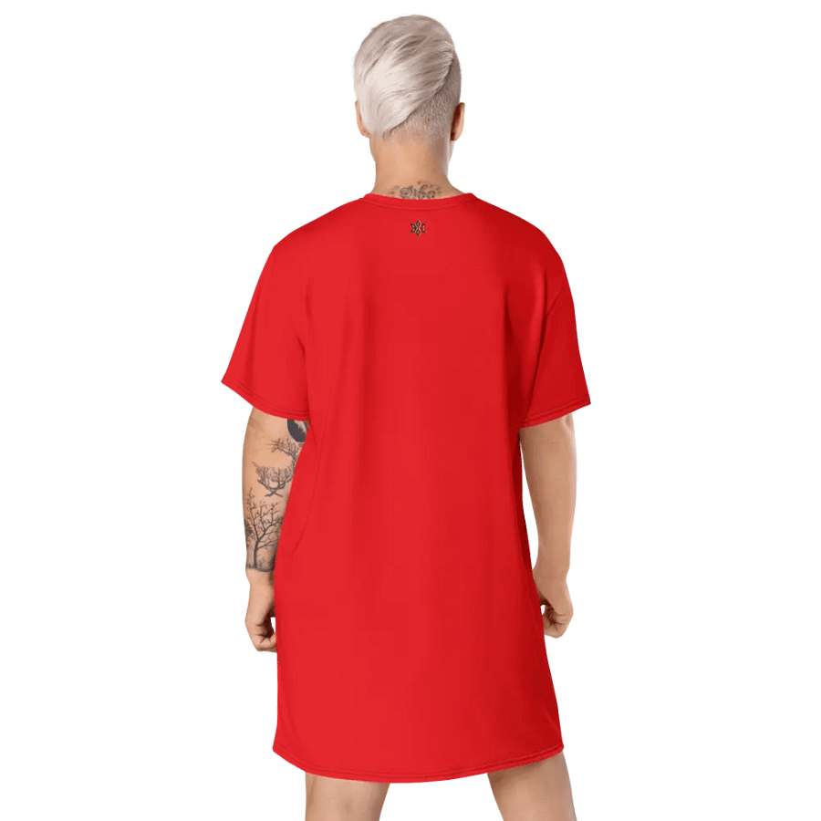 Big Mama Oversized T-Shirt Dress | Red Graphic Tee product image (11)