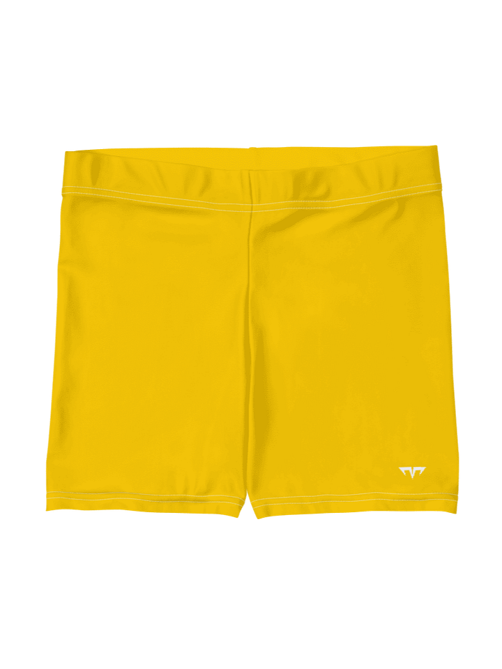 Women's Activewear - Slip Shorts Gold - Printed White Logo product image (1)