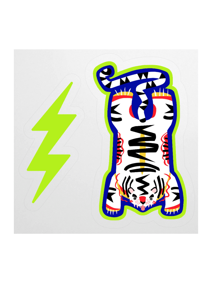 White Electric Tiger - Sticker product image (2)