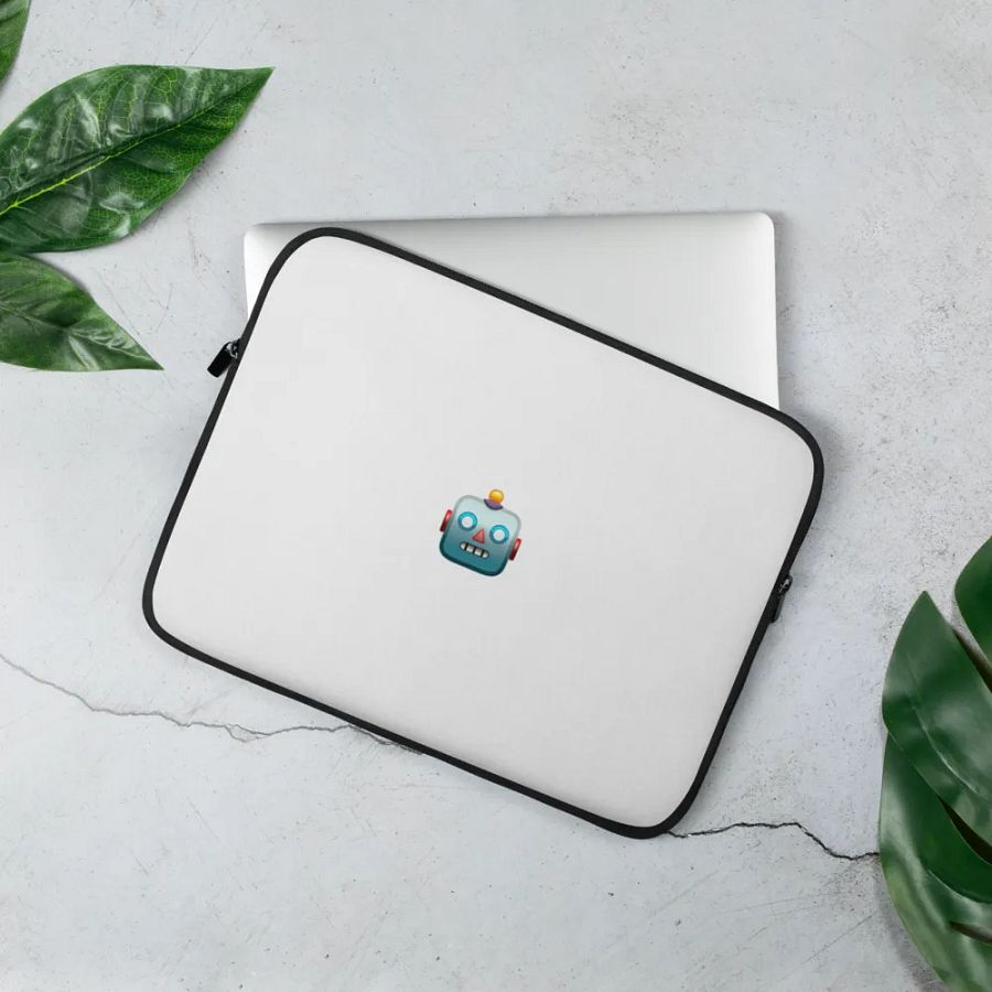 Robot Emoji Laptop Sleeve product image (1)