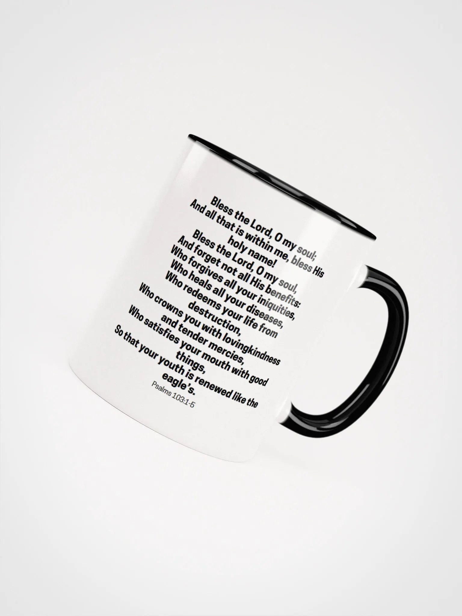 Bless The Lord O My Soul And All That Is Within Me Psalms 103:1-5 Two-Tone Mug 11/15oz product image (4)