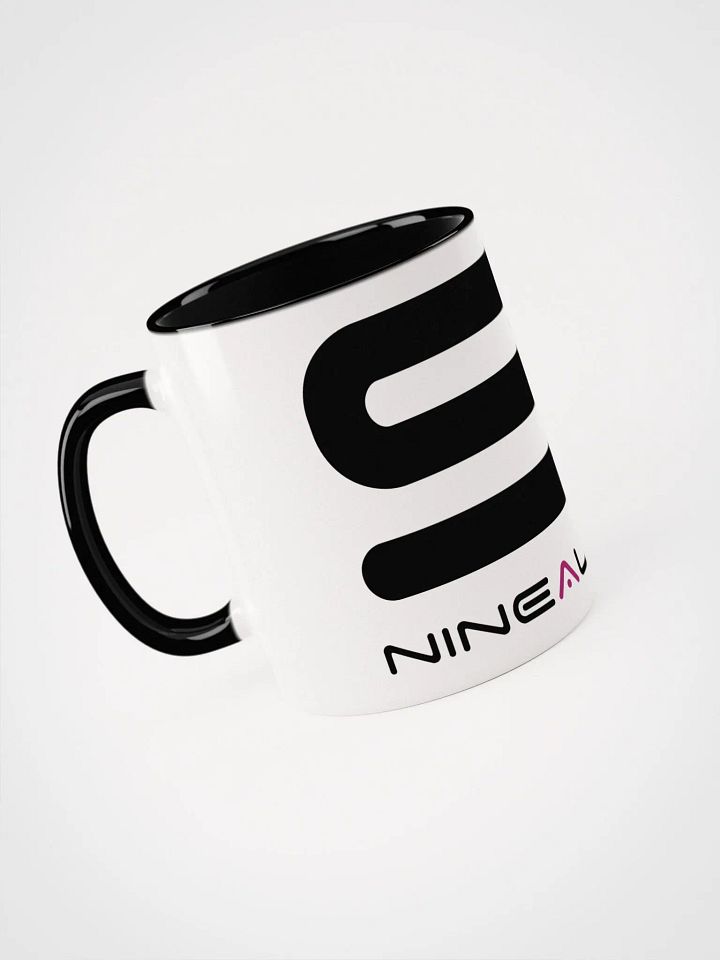 9 AETHER NINEALOGY BLACK ON WHITE MUG product image (1)