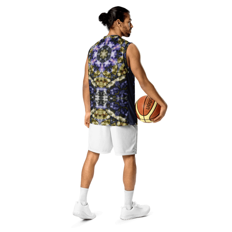 Bohemian 6 Pointed Madala Yellow and Purple/All-Over Print Recycled Unisex Basketball Jersey by Sublicolor product image (1)