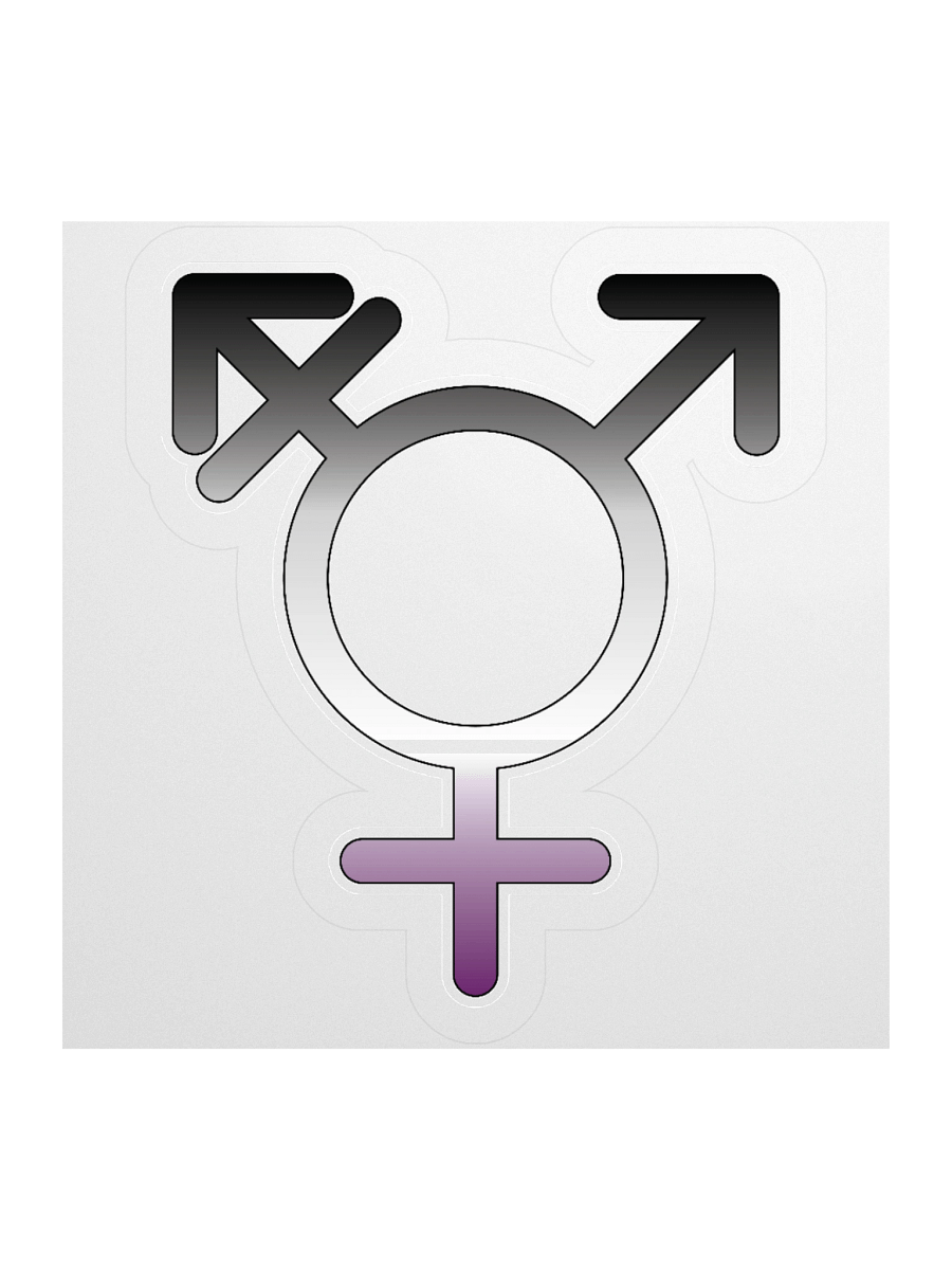 Asexual Transgender Symbol Sticker product image (2)