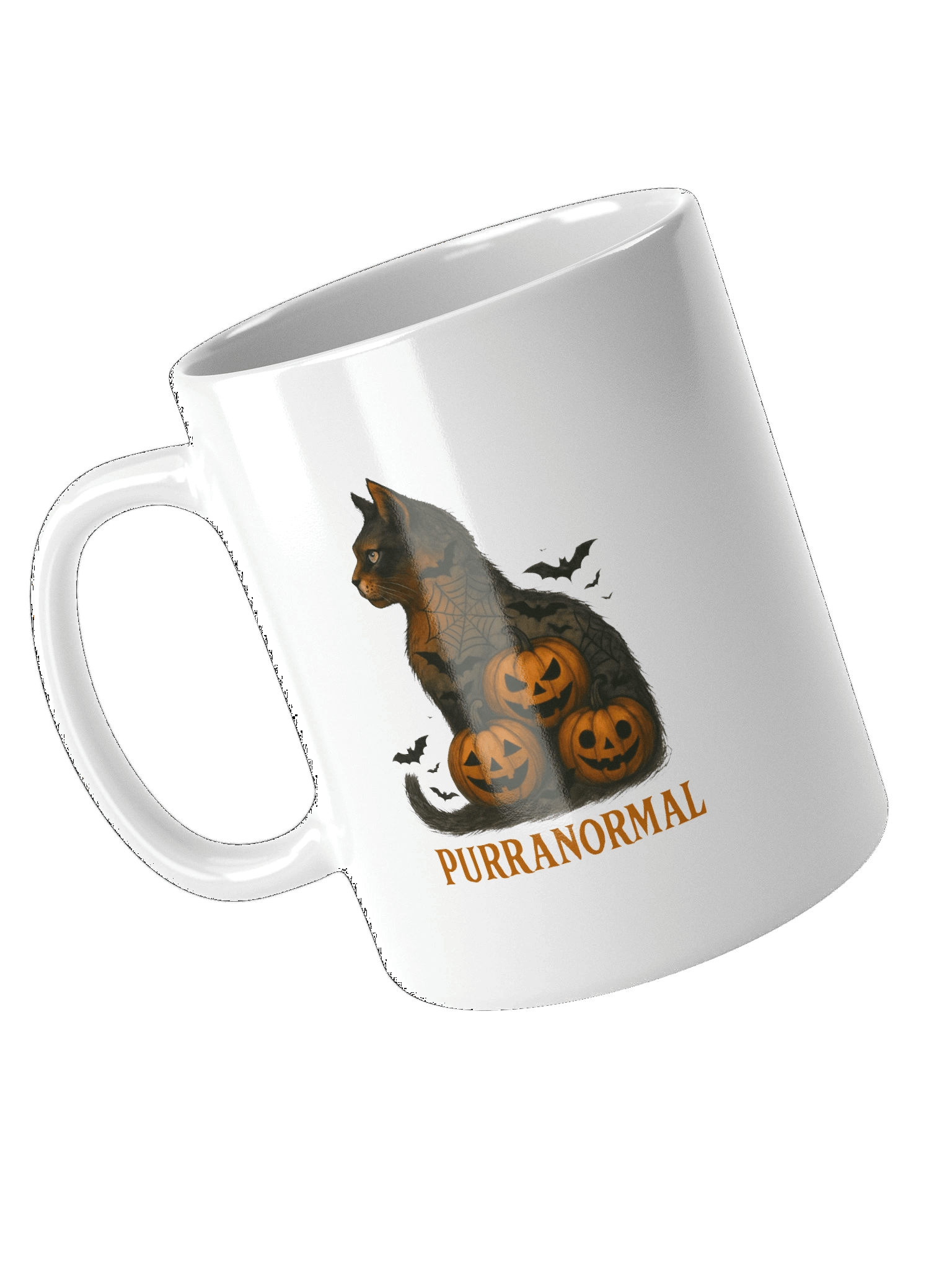 Purranormal Cat Halloween Mug (White) product image (10)