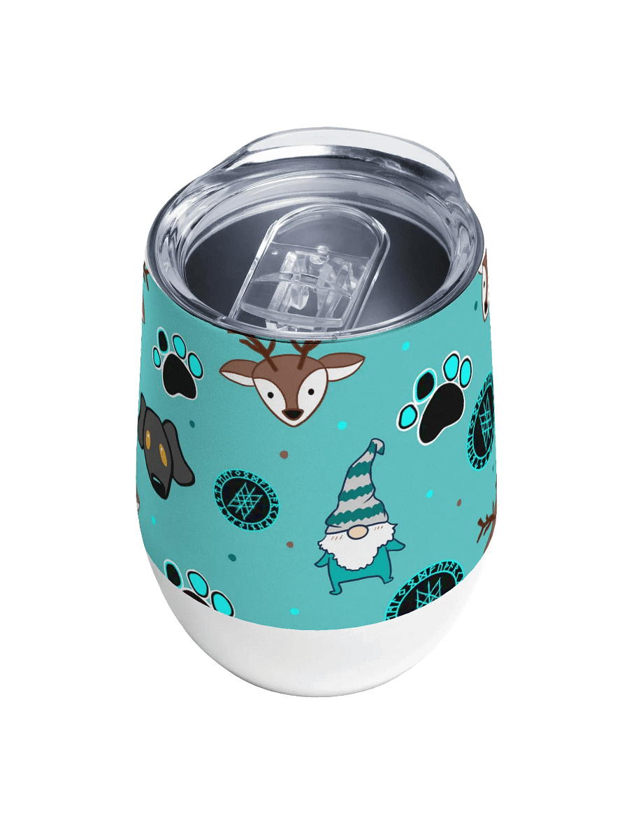 Web of Wyrd Light Teal Wine Tumbler product image (4)