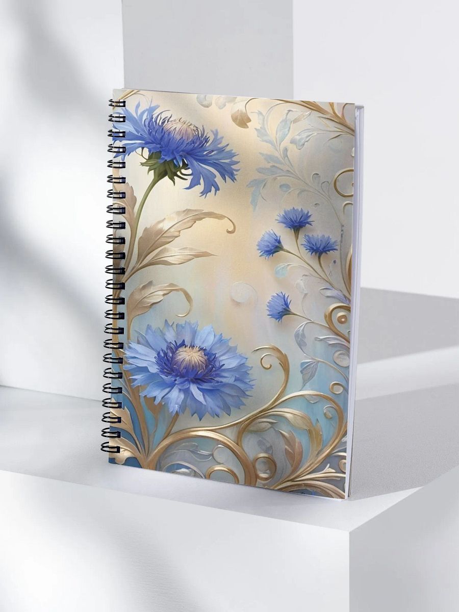Blue Floral Elegance Spiral Notebook product image (4)