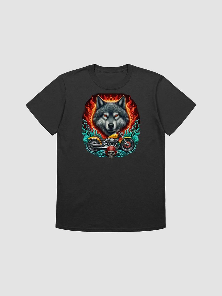 Flaming Wolf Biker T-Shirt #29 product image (1)