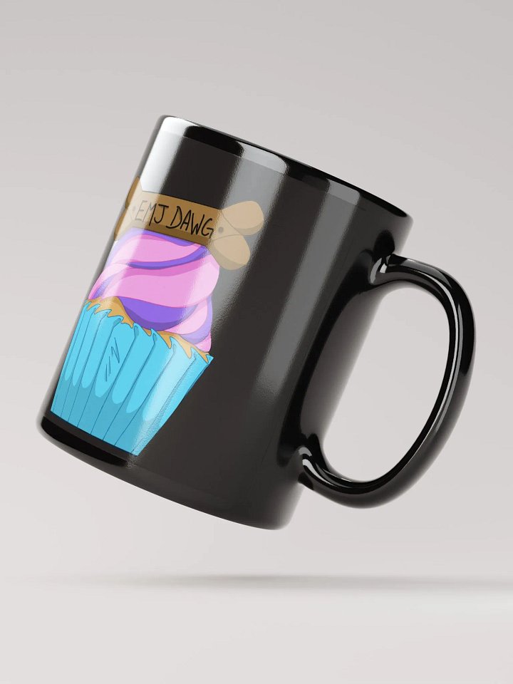 EmJDawg Bee Pawsitive Cupcake Mug (Black) product image (2)
