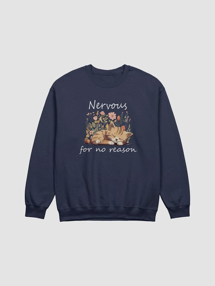 Nervous For No Reason Navy Crewneck!! product image (1)