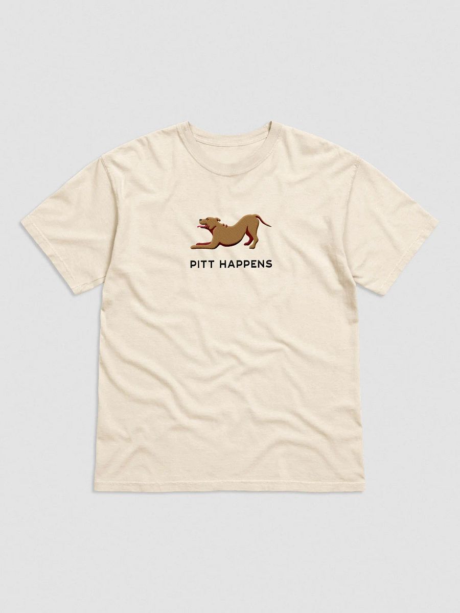 Pitt Happens T-Shirt(Embroidered) of a Pitbull Terrier(Red) product image (4)