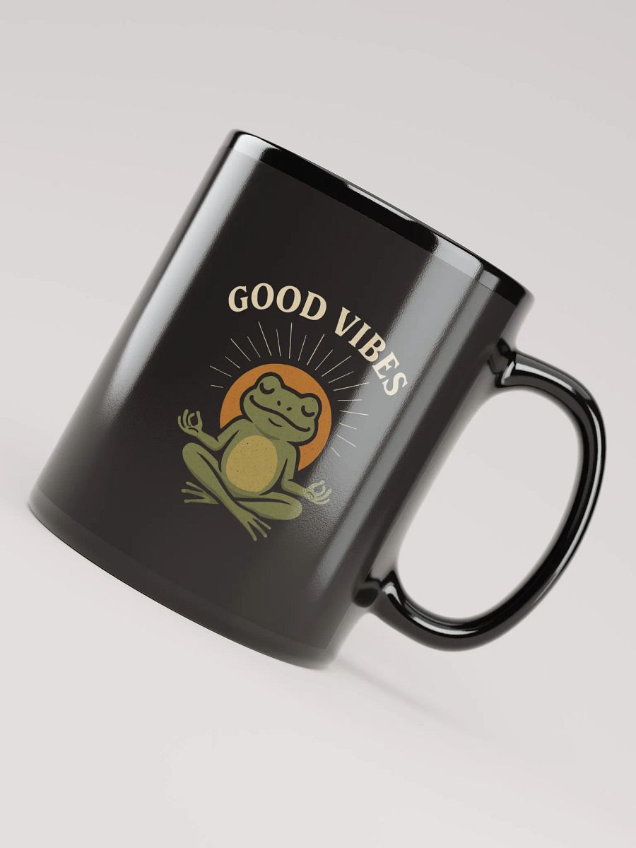 Good Vibes Black Glossy Mug product image (7)