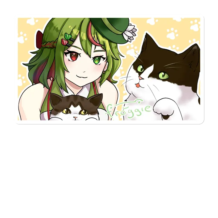 Froggie and Cats Digitally Signed Magnet product image (1)