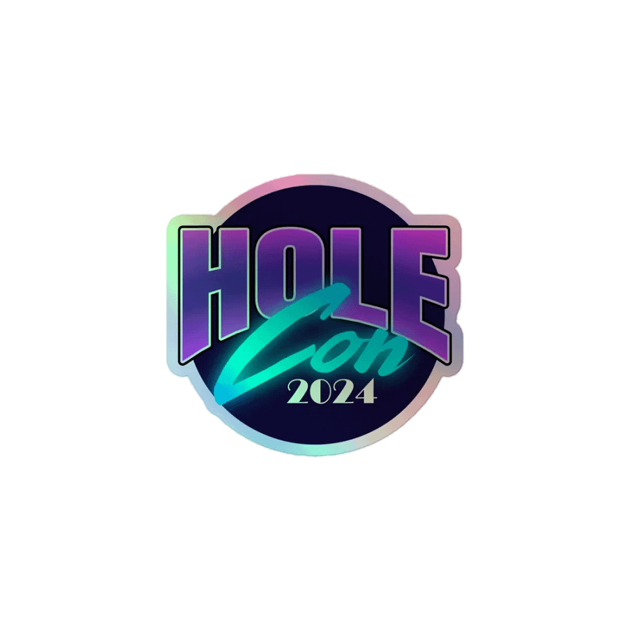 Hole Con 2024 holographic sticker product image (1)